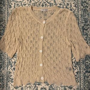 Oscar Street Crotchet Short Sleeve Sweater